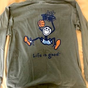 Life is Good Basketball Boys LS Tshirt